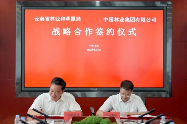 中國林業(yè)集團(tuán)與云南省林草局簽署戰(zhàn)略合作協(xié)議